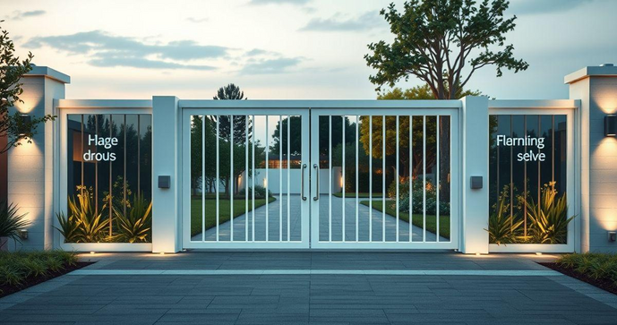 Portão de Alumínio Branco com Vidro: Estilo e Segurança para Sua Residência