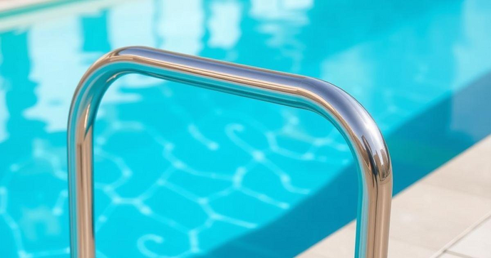 Corrimão em aço inox para piscina: segurança e estilo na sua área externa
