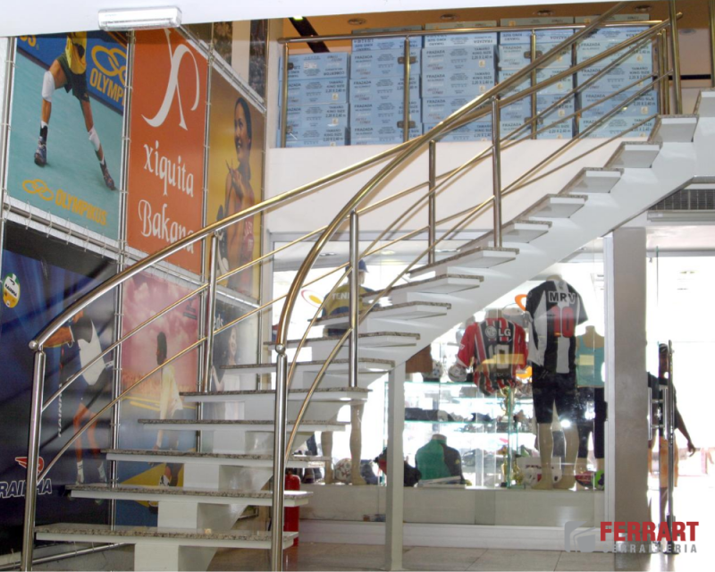 Corrimão de Aço Inox para Escada Valores Funilândia - Corrimão de Escada em Aço Inox