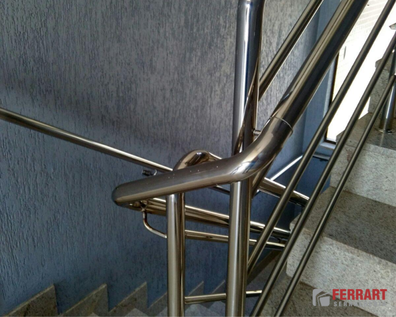 Corrimão de Aço Inox Valores Itaúna - Corrimão de Aço Inox para Escada