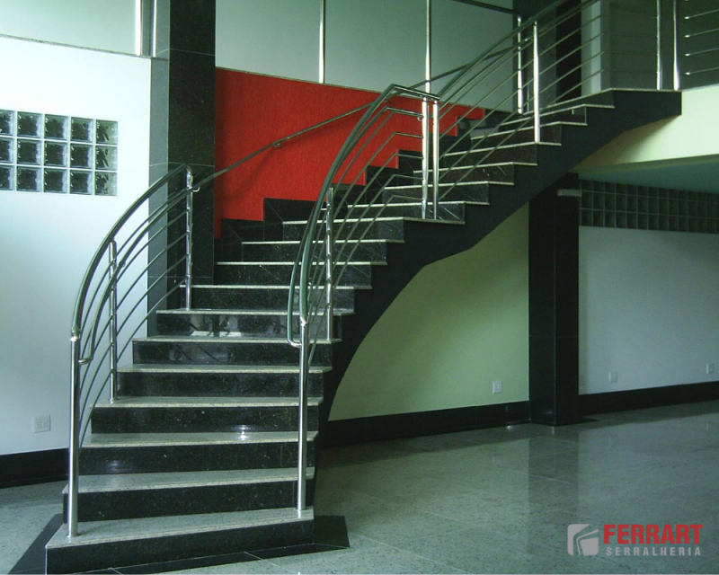 Corrimão Escada Aço Inox Preços Confins - Corrimão em Aço Inox